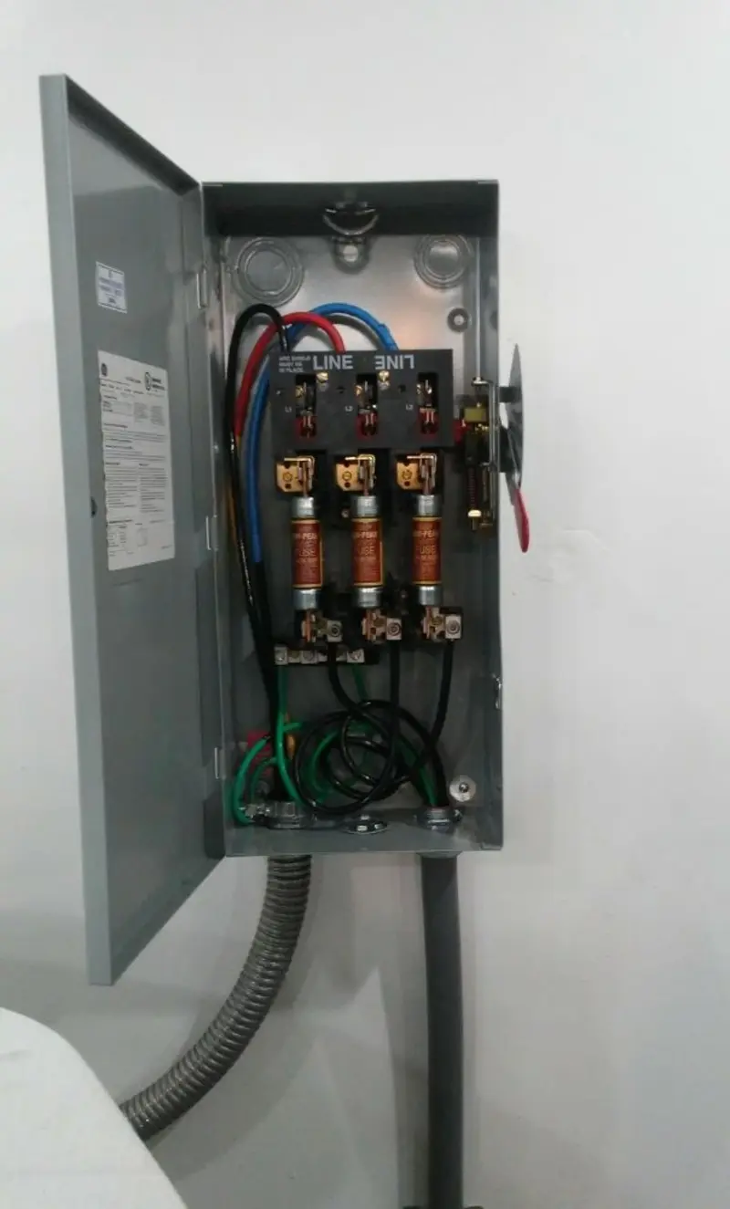 Three-phase disconnect switch installed for Electrical Wiring & Rewiring in Wake Village